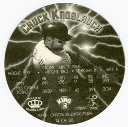1998 Pacific King B Discs #14 Chuck Knoblauch Back