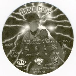 1998 Pacific King B Discs #20 David Cone Back