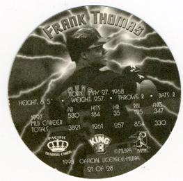 1998 Pacific King B Discs #21 Frank Thomas Back