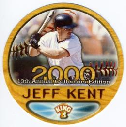 2000 Pacific King B Discs #28 Jeff Kent Front