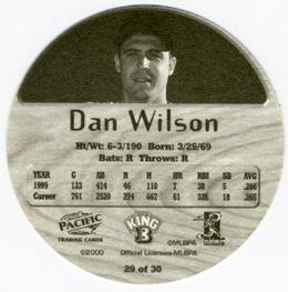 2000 Pacific King B Discs #29 Dan Wilson Back