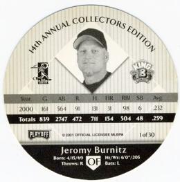 2001 Playoff King B Discs #NNO Jeromy Burnitz Back