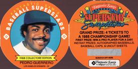 1988 Fantastic Sam's Discs #20 Pedro Guerrero Front