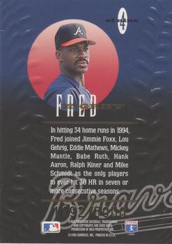 1995 Leaf - Statistical Standouts #4 Fred McGriff Back