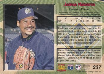 1995 Pacific #237 Jaime Navarro Back