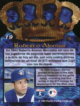 1995 Pacific - Gold Crown Die Cuts #19 Roberto Alomar Back