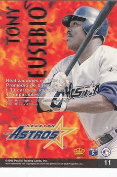 1995 Pacific - Latinos Destacados #11 Tony Eusebio Back