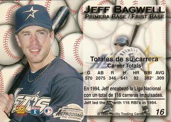 1995 Pacific - Gold Prisms #16 Jeff Bagwell Back