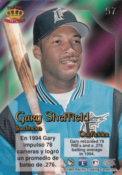1995 Pacific Prism #57 Gary Sheffield Back