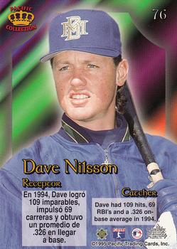 1995 Pacific Prism #76 Dave Nilsson Back