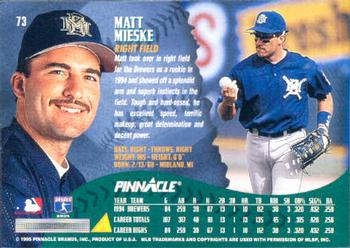 1995 Pinnacle #73 Matt Mieske Back