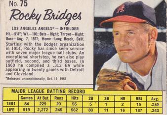 1962 Jell-O #75 Rocky Bridges Front