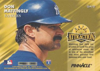 1995 Pinnacle - Gate Attractions #GA12 Don Mattingly Back