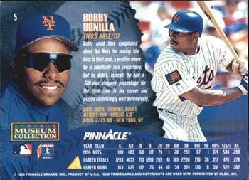 1995 Pinnacle - Museum Collection #5 Bobby Bonilla Back