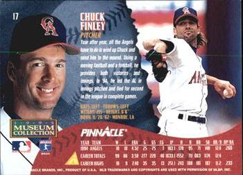 1995 Pinnacle - Museum Collection #17 Chuck Finley Back