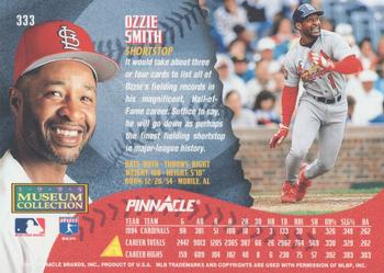 1995 Pinnacle - Museum Collection #333 Ozzie Smith Back