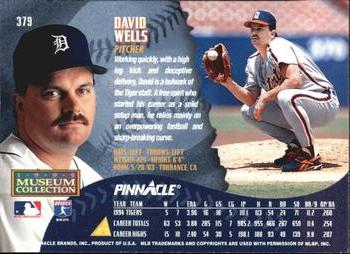 1995 Pinnacle - Museum Collection #379 David Wells Back