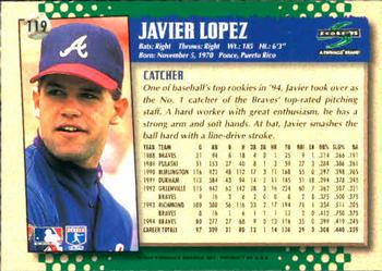 1995 Score #119 Javier Lopez Back
