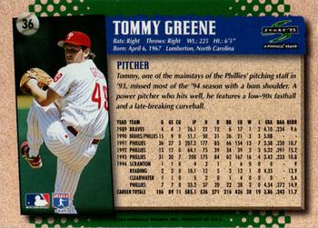 1995 Score #36 Tommy Greene Back