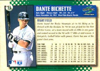 1995 Score #15 Dante Bichette Back