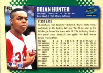 1995 Score #403 Brian Hunter Back