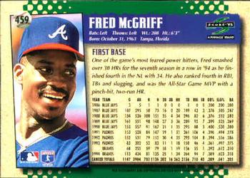 1995 Score #459 Fred McGriff Back