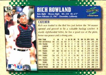 1995 Score #62 Rich Rowland Back