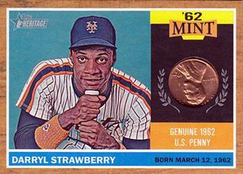 2011 Topps Heritage - 62 Mint Coins #62M-DST Darryl Strawberry Front