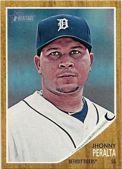 2011 Topps Heritage - Blue Tint #173 Jhonny Peralta Front