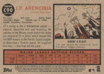 2011 Topps Heritage - Chrome #C90 J.P. Arencibia Back