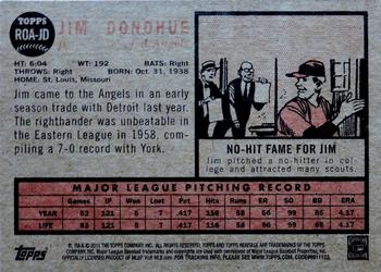 2011 Topps Heritage - Real One Autographs #ROA-JD Jim Donohue Back