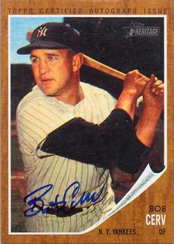 2011 Topps Heritage - Real One Autographs #ROA-BC Bob Cerv Front