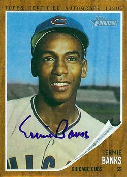 2011 Topps Heritage - Real One Autographs #ROA-EB Ernie Banks Front