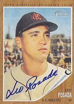 2011 Topps Heritage - Real One Autographs #ROA-LP Leo Posada Front