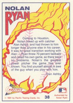 1991 Pacific Nolan Ryan Texas Express I #38 Nolan Ryan Back