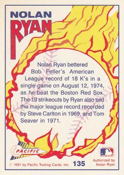 1992 Pacific Nolan Ryan Texas Express II #135 Nolan Ryan / Bob Feller Back
