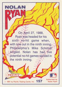 1992 Pacific Nolan Ryan Texas Express II #157 Nolan Ryan Back