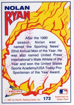 1992 Pacific Nolan Ryan Texas Express II #173 Nolan Ryan Back