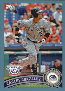2011 Topps Opening Day - Blue #1 Carlos Gonzalez Front