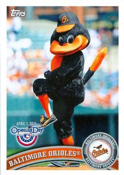 2011 Topps Opening Day - Mascots #M-3 Oriole Bird Front