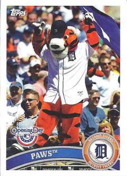 2011 Topps Opening Day - Mascots #M-9 Paws Front