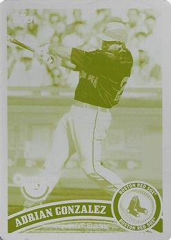 2011 Topps Opening Day - Printing Plates Yellow #198 Adrian Gonzalez Front