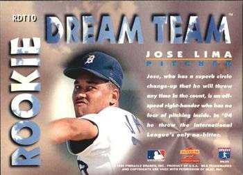 1995 Score - Rookie Dream Team #RDT10 Jose Lima Back