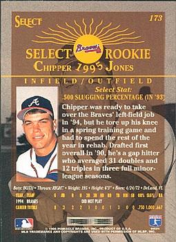1995 Select #173 Chipper Jones Back