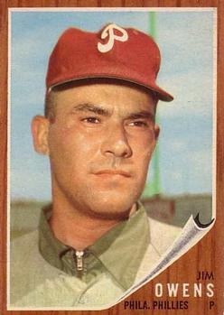 1962 Topps #212 Jim Owens Front