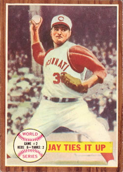 1962 Topps #233 World Series Game #2 - Jay Ties It Up Front