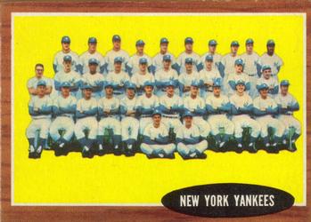 1962 Topps #251 New York Yankees Front