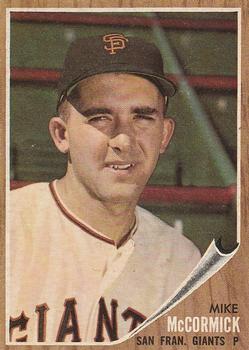 1962 Topps #107 Mike McCormick Front