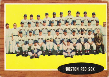 1962 Topps #334 Boston Red Sox Front