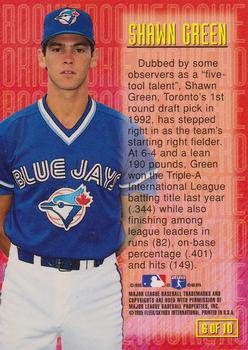 1995 SkyBox E-Motion - Rookies #6 Shawn Green Back